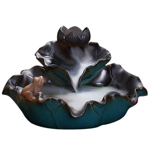 Lotus Leaf/Frog Backflow Incense Burner