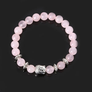 Natural Stones Beads Buddha Bracelets. 5 Colors. - Hilltop Apparel - 1