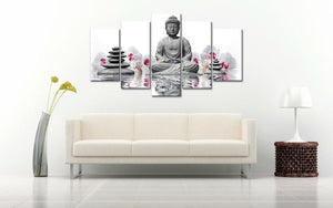 Canvas - Buddha & Orchid Canvas
