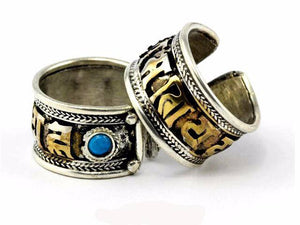 OM MANI PADME HUM Tibetan Ring. - Hilltop Apparel