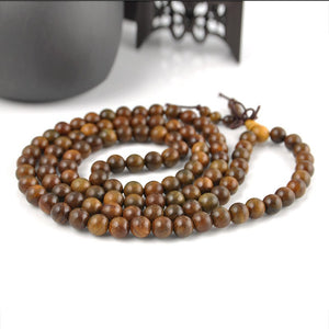 Sandalwood 108 Beads Mala Bracelet/Necklace. - Hilltop Apparel - 4