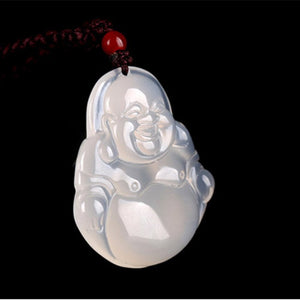 White Jade Buddha Pendant Necklace - Hilltop Apparel - 5