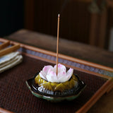 Lotus Blossom Ceramic Incense Burner