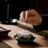 Lotus Blossom Ceramic Incense Burner