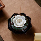 Lotus Blossom Ceramic Incense Burner