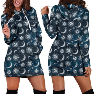 Sun and Moon Women's Hoodie Dress