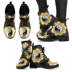 Mandala YinYang Women's Leather Boots