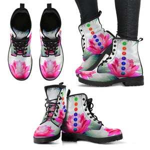 Lotus and Chakra Women's Leather Boots