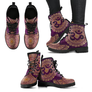 Ohm Mandala Fractal Women's Leather Boots