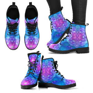 Flower of Life Chakra Women's Leather Boots