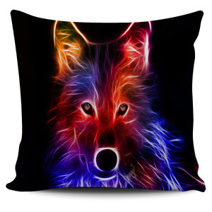 Abstract Lighting Wolf Pillow Cover