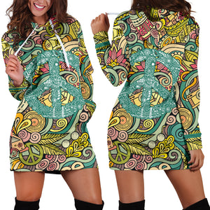 Hippie Peace Women's Hoodie Dress