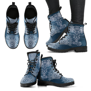 Mandala Elephant Women's Leather Boots