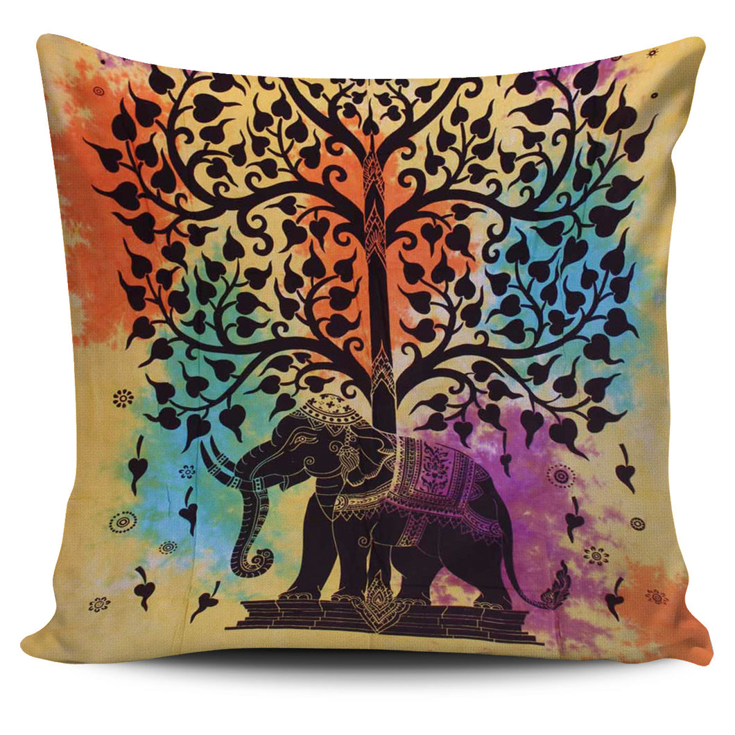 Colorful Tree Of Life Pillow Cover