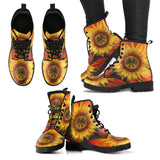 Peace Flower Women's Leather Boots