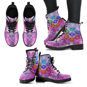 Glowing Chakra Women's Leather Boots