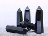 Black Obsidian Crystals Point Wand