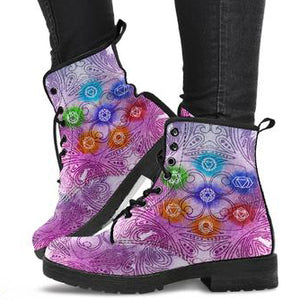 Glowing Chakra Women's Leather Boots