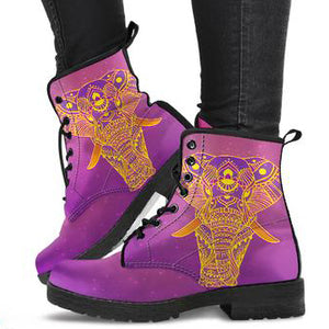 Glowing Elephant Women's Leather Boots