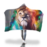 Majestic Lion Hooded Blanket