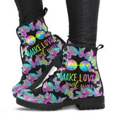 Make Love Not War Women's Leather Boots