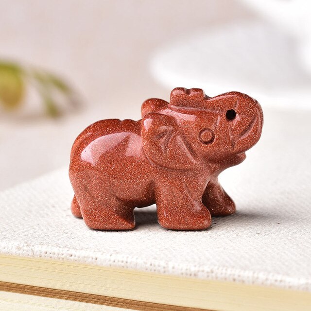 Gold Sandstone Elephant Crystal