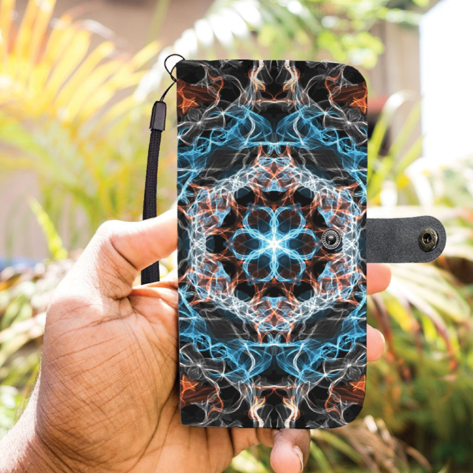 Fiery Mandala Wallet Phone Case