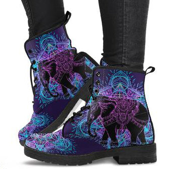 Mandala Elehant Women's Leather Boots