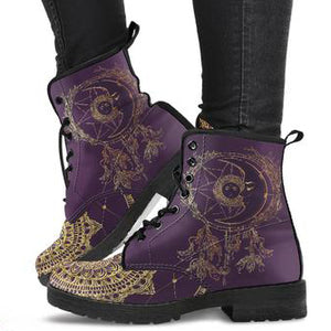 Moon Dream Catcher Gold Women's Leather Boots