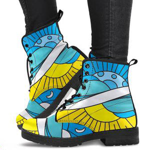 Mosaic Sun and Moon Women's Leather Boots