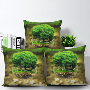 3D Tree Render Pillow Cover