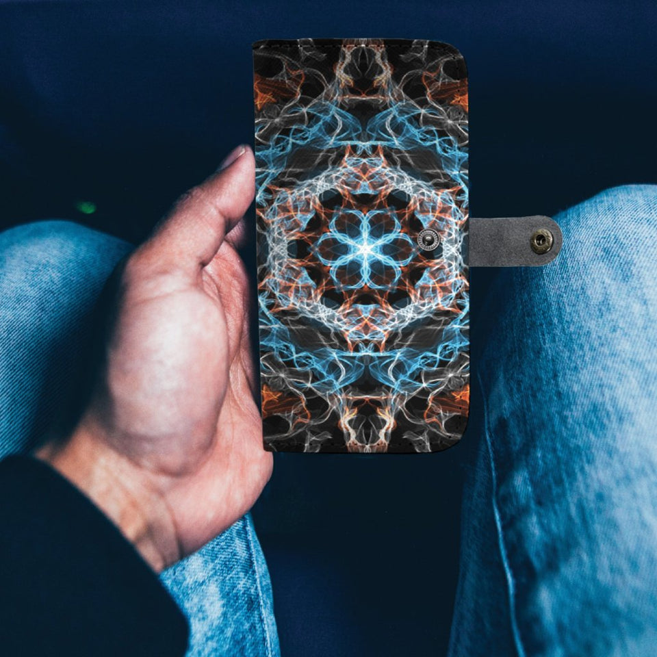 Fiery Mandala Wallet Phone Case