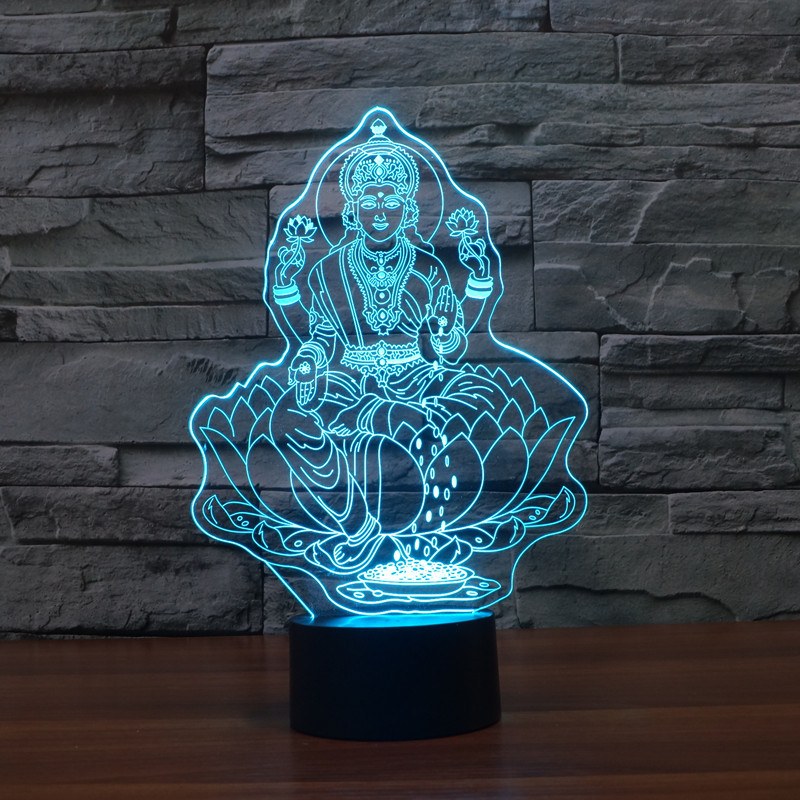 3D Buddhist LED Lamp - Hilltop Apparel - 1