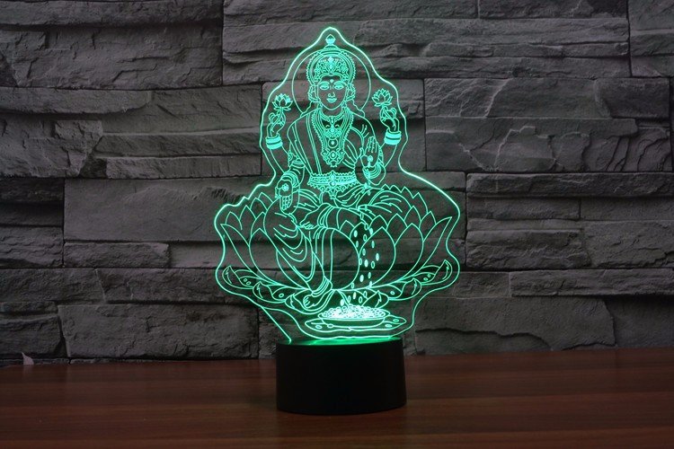 3D Buddhist LED Lamp - Hilltop Apparel - 2