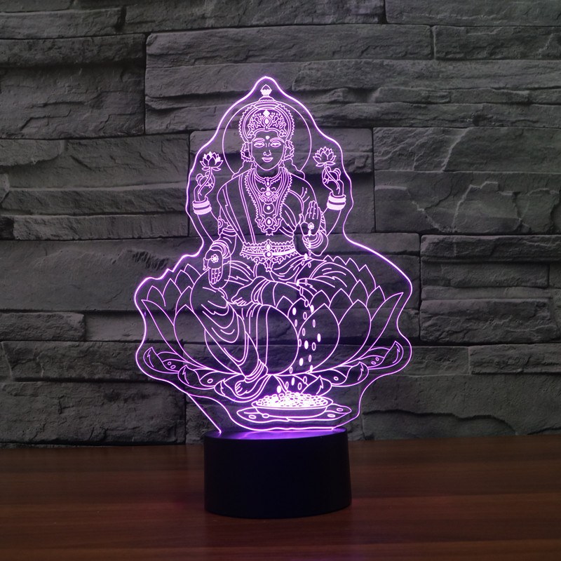 3D Buddhist LED Lamp - Hilltop Apparel - 3