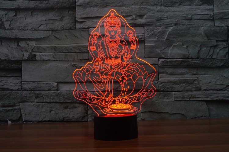 3D Buddhist LED Lamp - Hilltop Apparel - 5