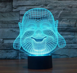 3D Buddha LED Lamp - Hilltop Apparel - 1