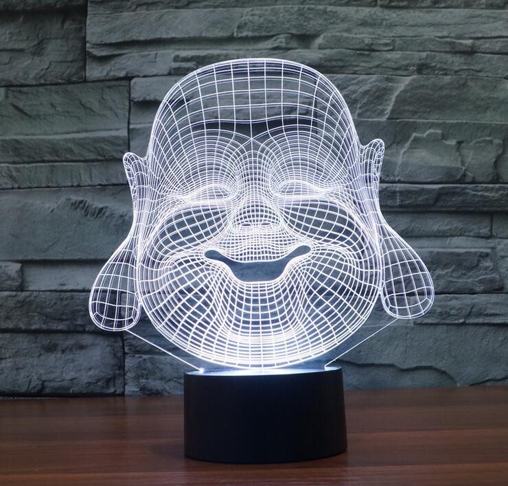 3D Buddha LED Lamp - Hilltop Apparel - 2