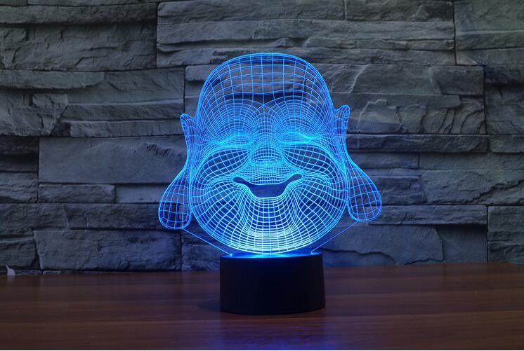 3D Buddha LED Lamp - Hilltop Apparel - 6