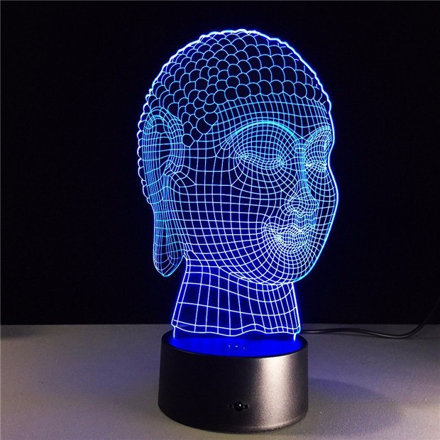 3D LED Buddha Lamp - Hilltop Apparel - 1