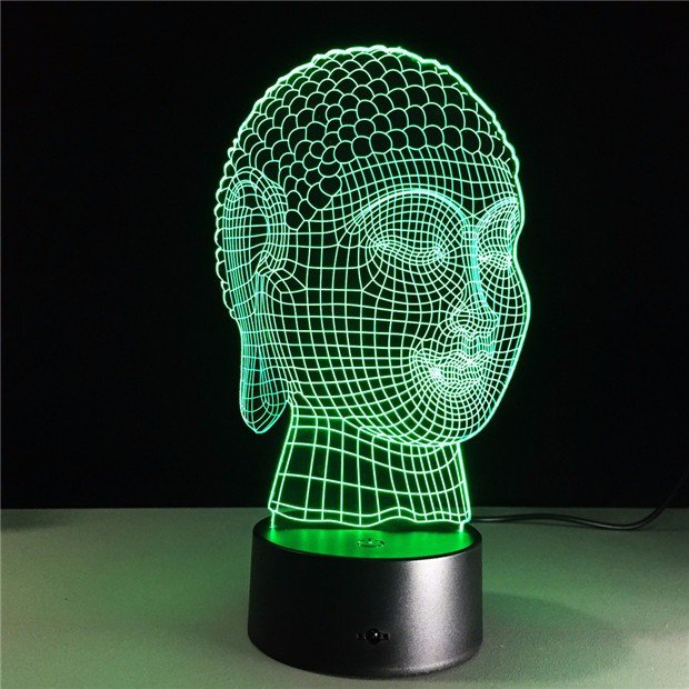 3D LED Buddha Lamp - Hilltop Apparel - 2