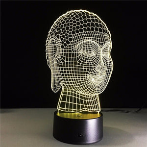 3D LED Buddha Lamp - Hilltop Apparel - 3