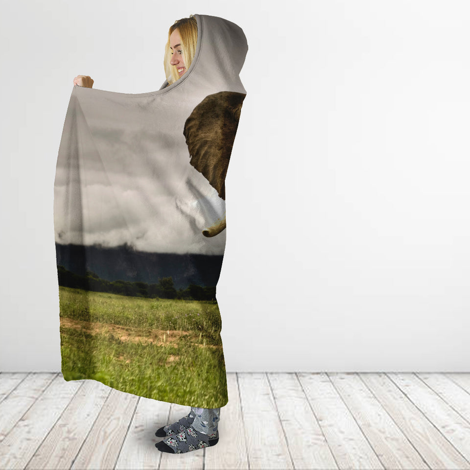 Majestic Elephant Hooded Blanket