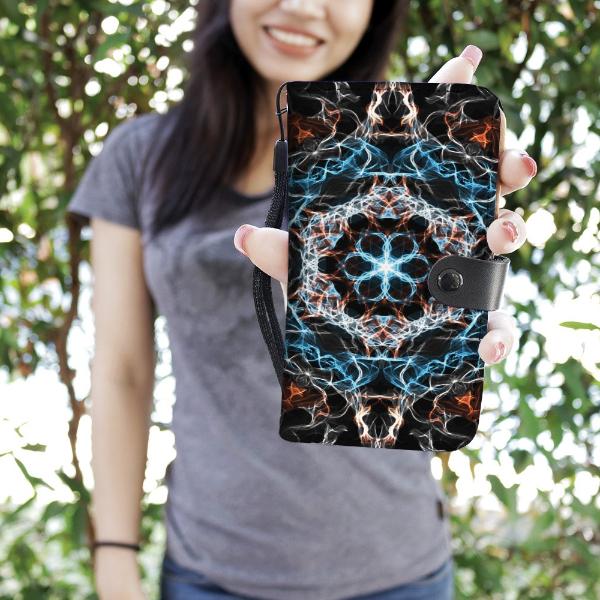 Fiery Mandala Wallet Phone Case