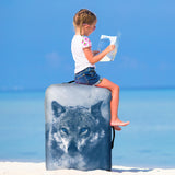 Blue Eyed Wolf Luggage Cover