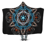 Fiery Mandala Hooded Blanket