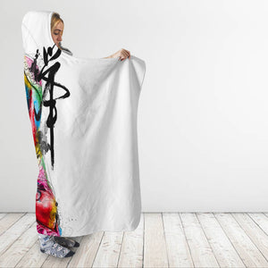 Abstract Buddha Hooded Blanket