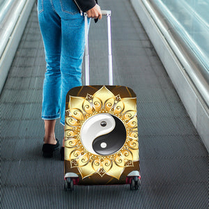 Golden Yin Yang Luggage Cover