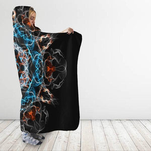 Fiery Mandala Hooded Blanket