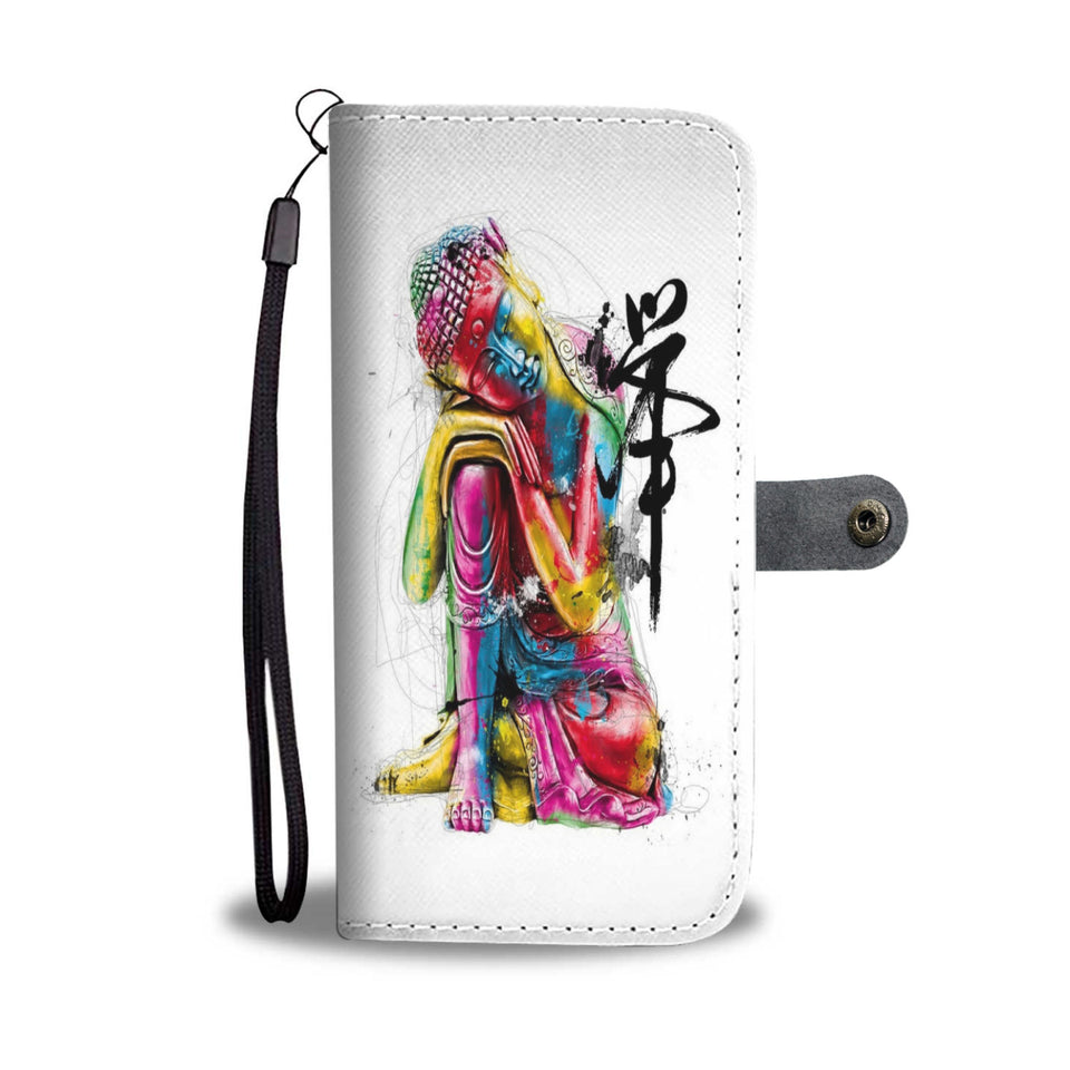 Abstract Buddha Wallet Phone Case